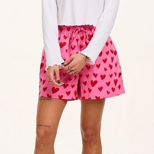 NWT Pink Heart Cupid print shorts